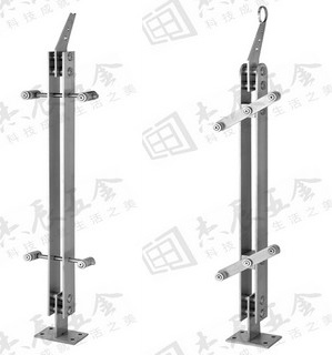 双片不锈钢立柱 双片不锈钢立柱